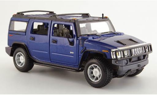 Miniature Hummer H2 1/24 Maisto Station Wagon metallise bleue 2003 1:27 Hummer H2 1/24 Maisto Station Wagon metallise bleue 2003 1:27 miniature