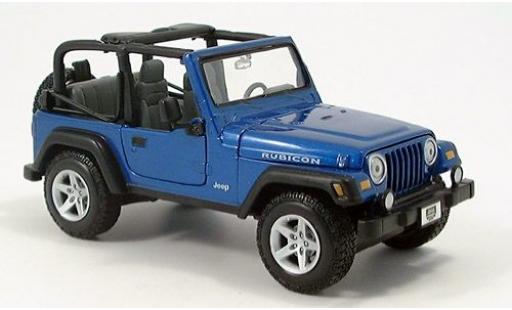Miniature Jeep Wrangler 1/24 Maisto Rubicon metallise bleue sans Vitrine Jeep Wrangler 1/24 Maisto Rubicon metallise bleue sans Vitrine miniature