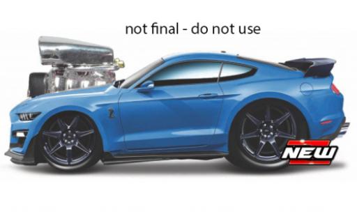 Miniature Shelby GT 500 1/64 Maisto Ford Mustang metallise bleue 2020 Shelby GT 500 1/64 Maisto Ford Mustang metallise bleue 2020 miniature
