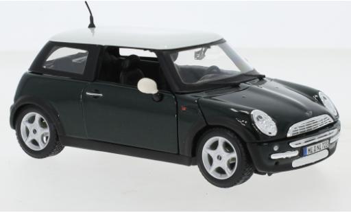 Miniature Mini Cooper 1/24 Maisto metallise verte/blanche Mini Cooper 1/24 Maisto metallise verte/blanche miniature