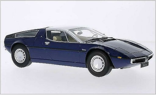 Maserati Bora Base 1/18 Minichamps metallise bleu/grise 1970 miniature