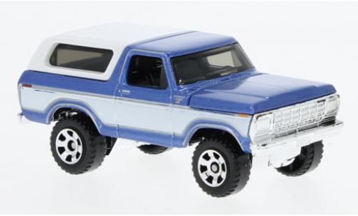 Miniature Ford Bronco 1/64 Matchbox metallise bleue/blanche 1978 1:64 Ford Bronco 1/64 Matchbox metallise bleue/blanche 1978 1:64 miniature
