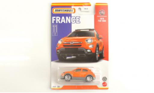 Miniature Fiat 500 1/64 Matchbox X metallise orange 2016 Fiat 500 1/64 Matchbox X metallise orange 2016 miniature