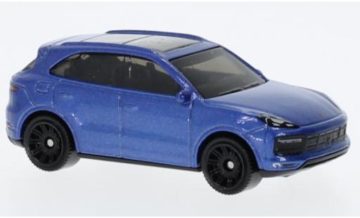 Porsche Cayenne Turbo 1/64 Matchbox bleu miniature