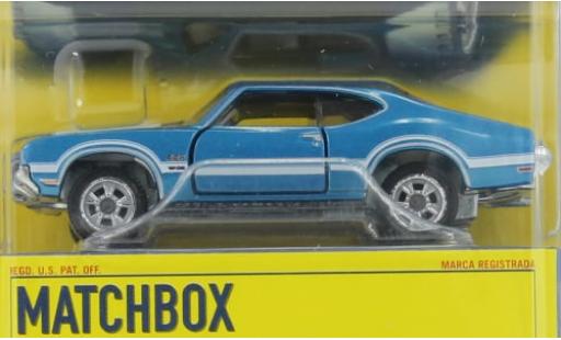 Miniature Oldsmobile 442 1/64 Matchbox metallise bleue 1970 1:64 Oldsmobile 442 1/64 Matchbox metallise bleue 1970 1:64 miniature