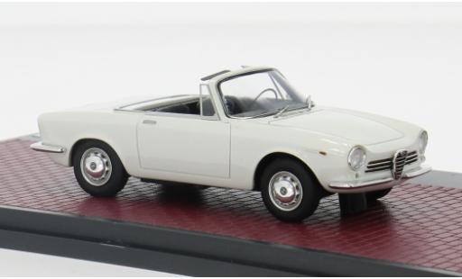 Miniature Alfa Romeo Giulia 1/43 Matrix GT Spider Prougeotipo blanche 1963 1:43 Alfa Romeo Giulia 1/43 Matrix GT Spider Prougeotipo blanche 1963 1:43 miniature
