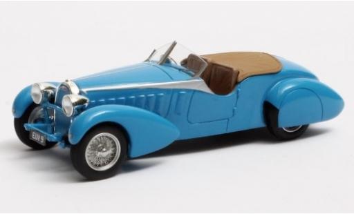 Miniature Bugatti 57 1/43 Matrix Type TT Tourer by Bertelli bleue RHD 1935 Fahrgestellnr. 316 Therese Bugatti 57 1/43 Matrix Type TT Tourer by Bertelli bleue RHD 1935 Fahrgestellnr. 316 Therese miniature