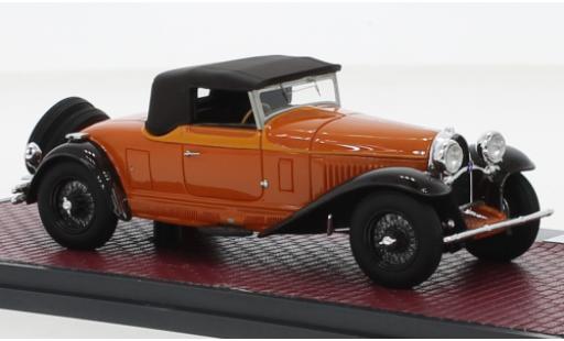 Miniature Bugatti 46 1/43 Matrix Type Cabriolet de Villars orange/marron RHD 1930 Bugatti 46 1/43 Matrix Type Cabriolet de Villars orange/marron RHD 1930 miniature