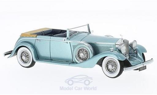 Miniature Rolls Royce Phantom 1/43 Matrix II Continental All-Weather Tourer metallise bleue 1934 Nubar Gulbenkian Hooper #7RY Rolls Royce Phantom 1/43 Matrix II Continental All-Weather Tourer metallise bleue 1934 Nubar Gulbenkian Hooper #7RY miniature