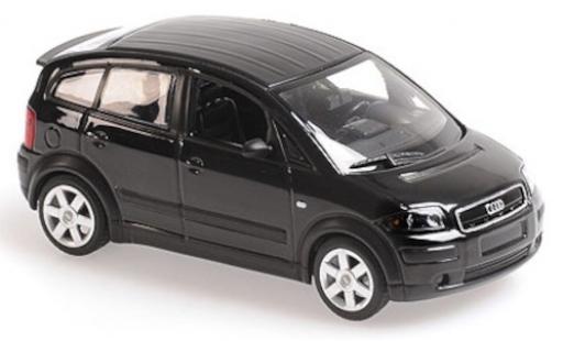 Miniature Audi A2 1/43 Maxichamps metallise noire/matt-noire 2000 Audi A2 1/43 Maxichamps metallise noire/matt-noire 2000 miniature