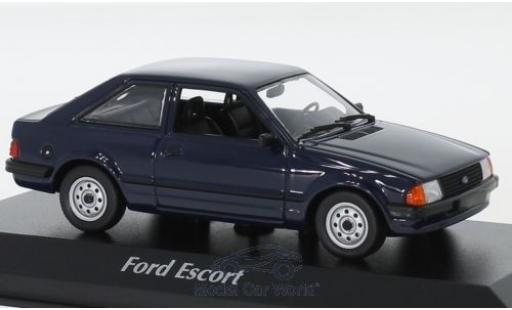 Miniature Ford Escort 1/43 Maxichamps MK III bleue 1981 Ford Escort 1/43 Maxichamps MK III bleue 1981 miniature