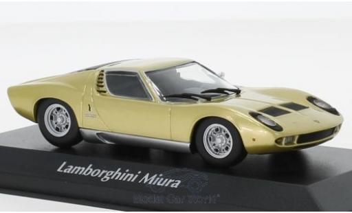 Miniature Lamborghini Miura 1/43 Maxichamps gold 1966 Lamborghini Miura 1/43 Maxichamps gold 1966 miniature