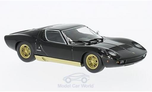 Miniature Lamborghini Miura 1/43 Maxichamps noire/gold 1966 Lamborghini Miura 1/43 Maxichamps noire/gold 1966 miniature