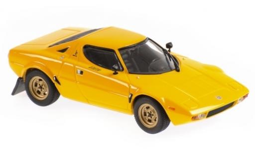 Miniature Lancia Stratos 1/43 Maxichamps jaune 1974 Lancia Stratos 1/43 Maxichamps jaune 1974 miniature