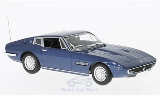 Miniature Maserati Ghibli coupe 1/43 Maxichamps Coupe metallise bleue 1969 Maserati Ghibli coupe 1/43 Maxichamps Coupe metallise bleue 1969 miniature