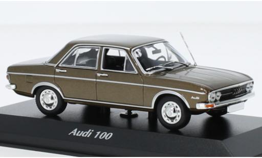 Audi 100 1/43 Maxichamps metallise brun 1969 miniature