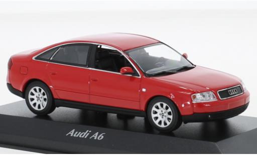 Miniature Audi A6 1/43 Maxichamps rouge 1997 Audi A6 1/43 Maxichamps rouge 1997 miniature