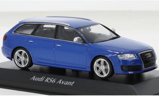 Miniature Audi RS6 1/43 Maxichamps Avant metallise bleu 2007 Audi RS6 1/43 Maxichamps Avant metallise bleu 2007 miniature