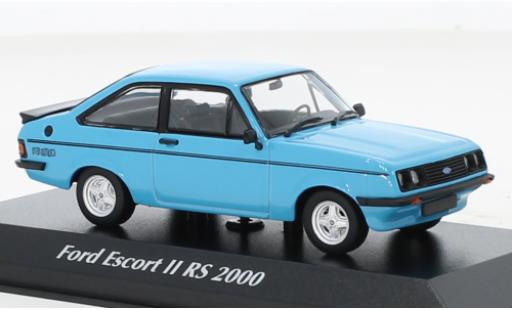 Miniature Ford Escort 1/43 Maxichamps MK II RS 2000 bleu clair 1976 Ford Escort 1/43 Maxichamps MK II RS 2000 bleu clair 1976 miniature