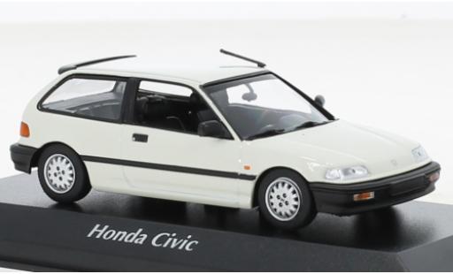 Miniature Honda Civic 1/43 Maxichamps blanche 1990 Honda Civic 1/43 Maxichamps blanche 1990 miniature