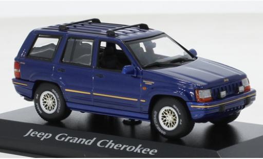 Miniature Jeep Grand Cherokee 1/43 Maxichamps metallise bleue 1995 Jeep Grand Cherokee 1/43 Maxichamps metallise bleue 1995 miniature