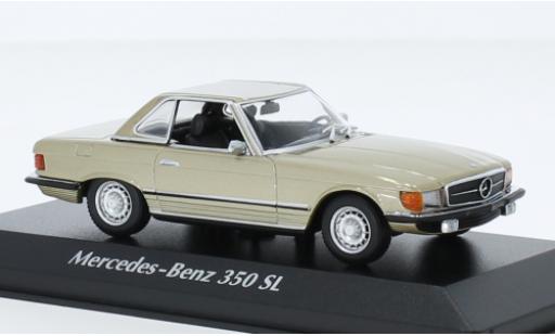 Mercedes 350 1/43 Maxichamps SL Hardtop (R107) metallise beige 1974 miniature