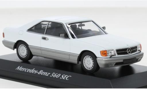 Miniature Mercedes 560 1/43 Maxichamps SEC (C126) blanche 1986 Mercedes 560 1/43 Maxichamps SEC (C126) blanche 1986 miniature