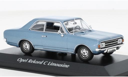Miniature Opel Rekord 1/43 Maxichamps C metallise bleue 1966 Opel Rekord 1/43 Maxichamps C metallise bleue 1966 miniature