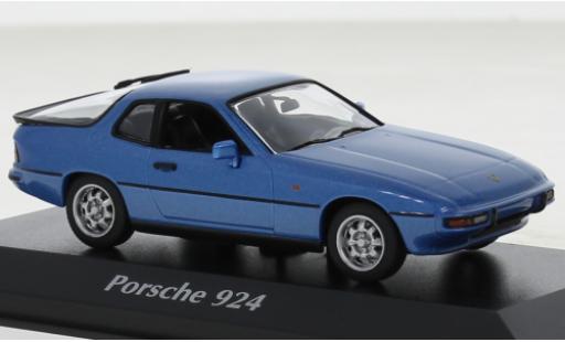 Miniature Porsche 924 1/43 Maxichamps metallise bleue 1976 Porsche 924 1/43 Maxichamps metallise bleue 1976 miniature