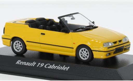 Miniature Renault 19 1/43 Maxichamps cabriolet jaune 92 Renault 19 1/43 Maxichamps cabriolet jaune 92 miniature