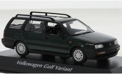 Miniature Volkswagen Golf 1/43 Maxichamps Variant metallise verte 1997 Volkswagen Golf 1/43 Maxichamps Variant metallise verte 1997 miniature