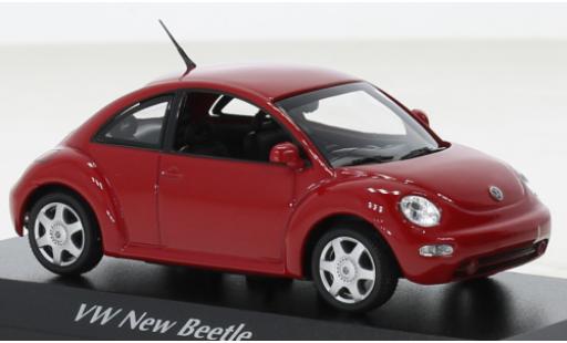 Miniature Volkswagen New Beetle 1/43 Maxichamps rouge 1998 Volkswagen New Beetle 1/43 Maxichamps rouge 1998 miniature