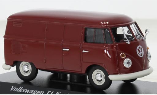 Miniature Volkswagen T1 1/43 Maxichamps fourgon metallise rouge foncé 1963 Volkswagen T1 1/43 Maxichamps fourgon metallise rouge foncé 1963 miniature