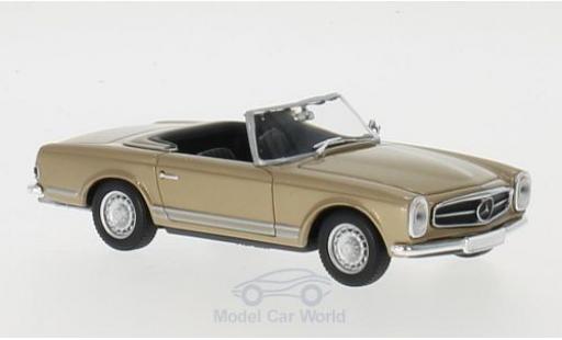 Miniature Mercedes 230 1/43 Maxichamps SL gold 1965 Mercedes 230 1/43 Maxichamps SL gold 1965 miniature