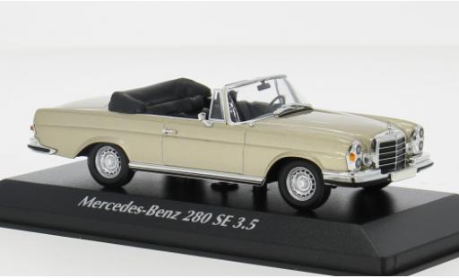 Miniature Mercedes 280 1/43 Maxichamps SE 3.5 (W111) Cabriolet gold 1970 1:43 Mercedes 280 1/43 Maxichamps SE 3.5 (W111) Cabriolet gold 1970 1:43 miniature
