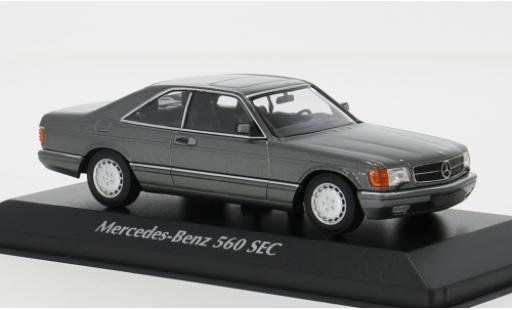 Miniature Mercedes 560 1/43 Maxichamps SEC (C126) metallise grise 1986 1:43 Mercedes 560 1/43 Maxichamps SEC (C126) metallise grise 1986 1:43 miniature