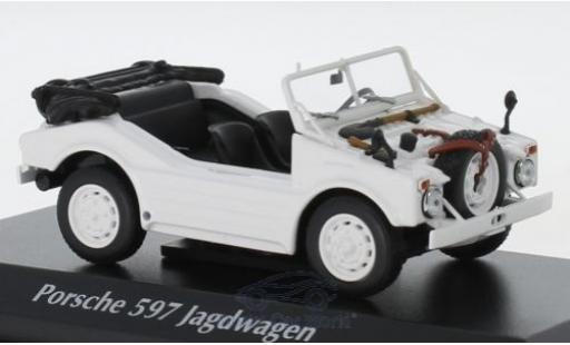 Miniature Porsche 597 1/43 Maxichamps Jagdwagen blanche 1954 Porsche 597 1/43 Maxichamps Jagdwagen blanche 1954 miniature