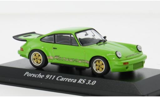 Miniature Porsche 930 RS 1/43 Maxichamps 911 Carrera 3.0 blanche/bleue 1974 1:43 Porsche 930 RS 1/43 Maxichamps 911 Carrera 3.0 blanche/bleue 1974 1:43 miniature