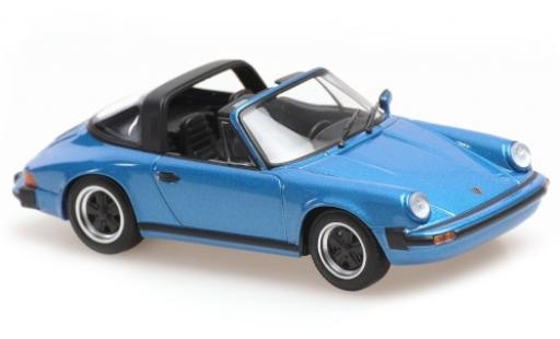 Miniature Porsche 930 Targa 1/43 Maxichamps 911 Targa metallise bleue 1977 Porsche 930 Targa 1/43 Maxichamps 911 Targa metallise bleue 1977 miniature