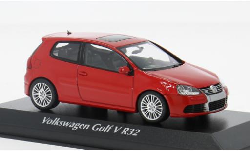 Miniature Volkswagen Golf 1/43 Maxichamps V R32 rouge 2005 1:43 Volkswagen Golf 1/43 Maxichamps V R32 rouge 2005 1:43 miniature
