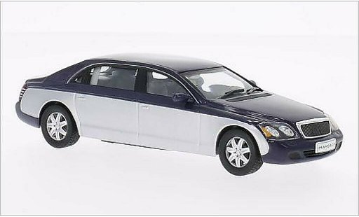 Maybach 62 Base 1/43 WhiteBox metallise bleu/grise 2009 miniature