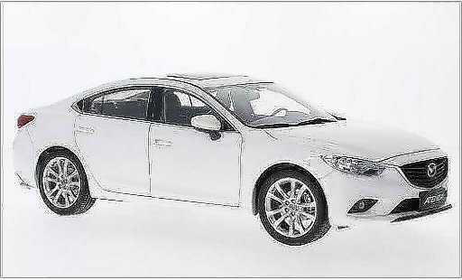 Mazda 6 Atenza 1/18 Paudi blanche 2014 miniature