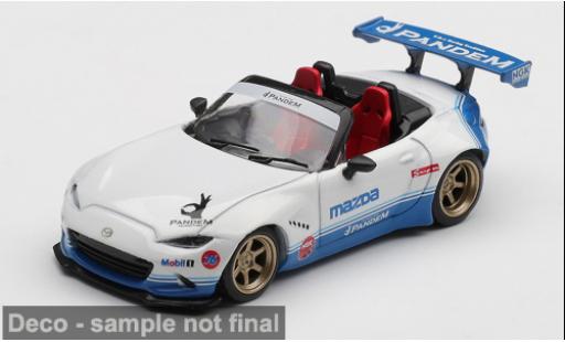 Mazda MX 1/64 Mini GT -5 (ND) Miata blanche/bleue 2025 1:64 miniature