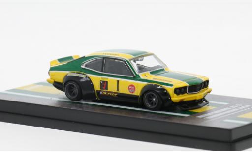 Mazda RX3 1/64 INNO64 Savanna jaune/verte 1971 1:64 miniature