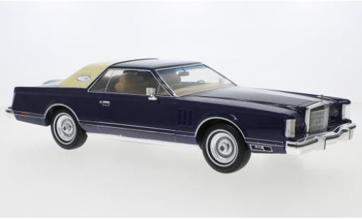 Miniature Lincoln Continental 1/18 MCG Mark V bleue 1978 Lincoln Continental 1/18 MCG Mark V bleue 1978 miniature