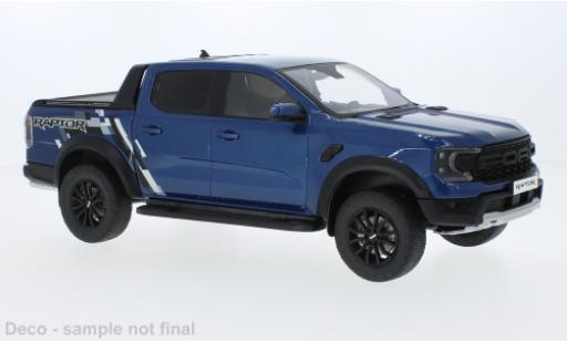 Miniature Ford Ranger 1/18 MCG Raptor metallise bleu 2023 Ford Ranger 1/18 MCG Raptor metallise bleu 2023 miniature