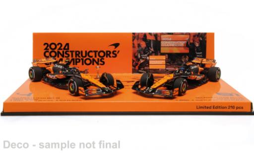McLaren F1 1/43 Minichamps 2 Car Set: MCL38 GP Abu Dhabi 2024 Team L.Norris/O.Piastri 1:43 miniature