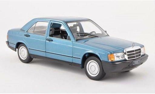 Mercedes 190 Base 1/24 WhiteBox (W201) bleu 1983 miniature