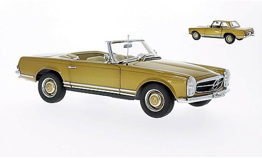 Mercedes 230 SL 1/18 Norev Hardtop gold 1963 miniature
