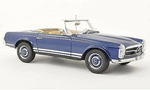 Mercedes 230 SL 1/18 Norev (W113) bleu 1963 miniature